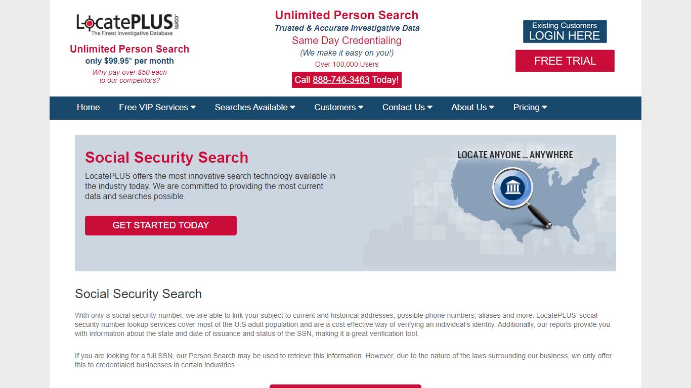 Social Security Search | LocatePLUS | Skip Tracing & Investigative Data