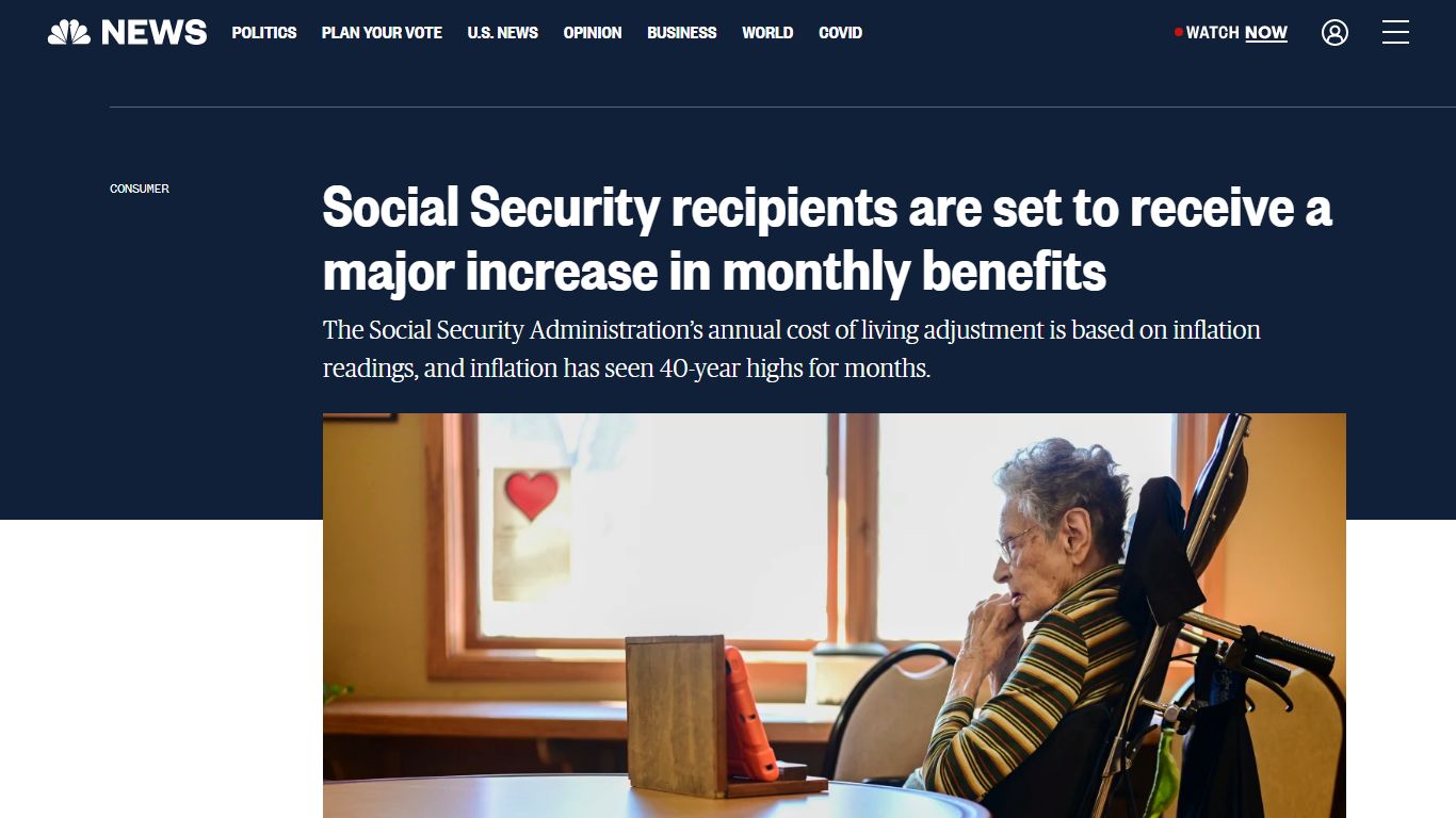 Social Security recipients to receive a major benefit increase